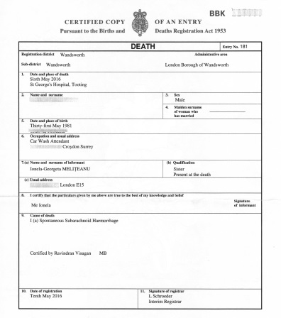 buy spanish death certificate